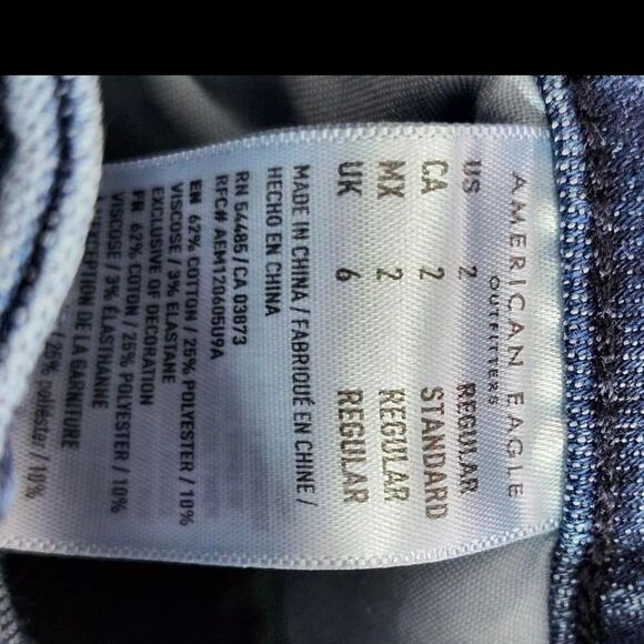 American-eagle-outfitters Women's Blue and Navy Jeans skinny size 2 - Picture 6 of 6